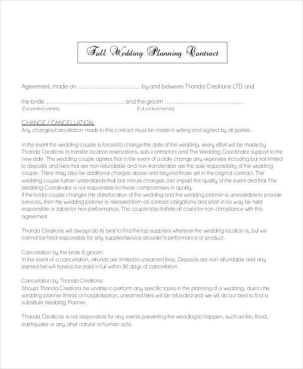 wedding planner contract1