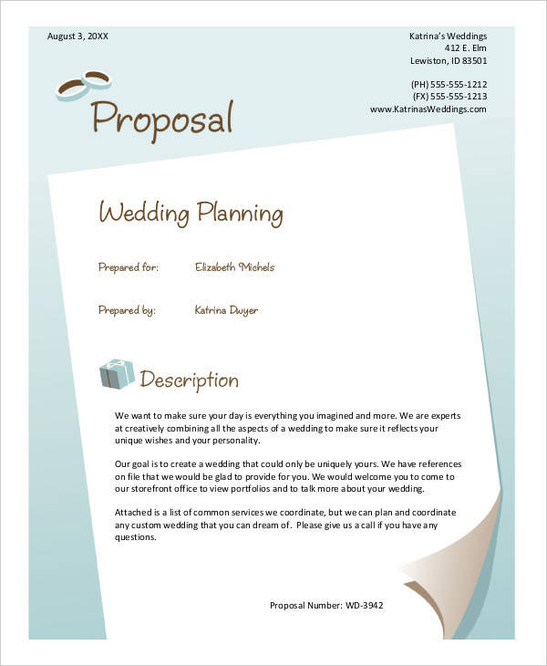 wedding planner event proposal1