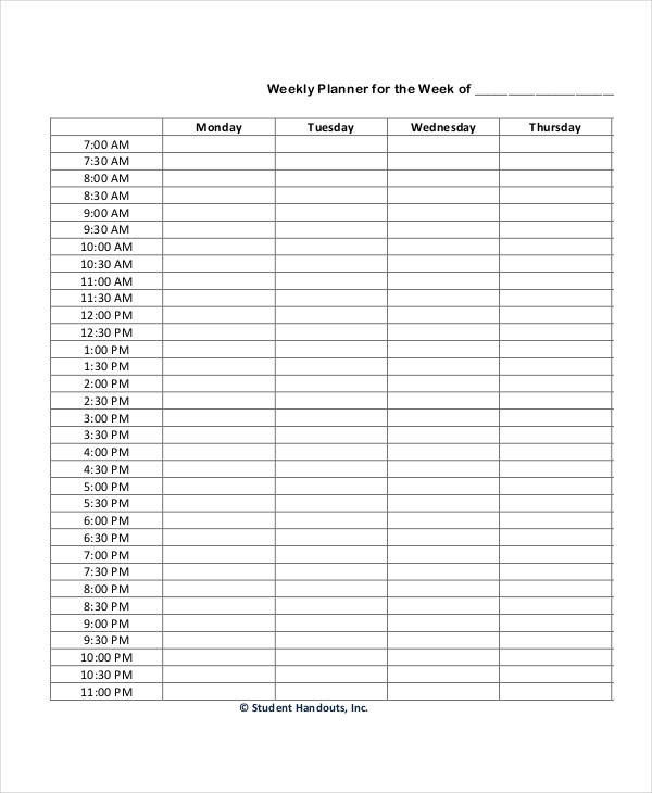 FREE 10  Hourly Calendar Template in Google Docs MS Word Pages