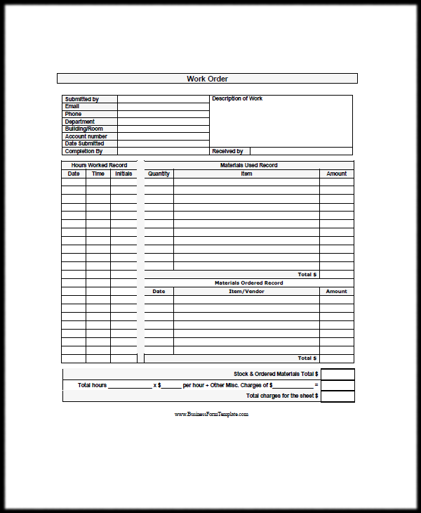 FREE 5 Work Receipt Templates In MS Word PDF