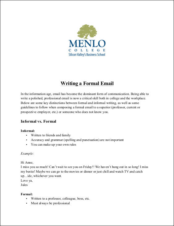 writing a formal email1