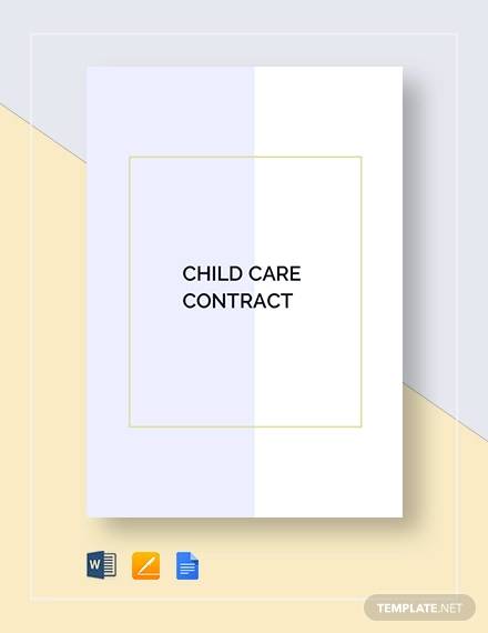 child care contract