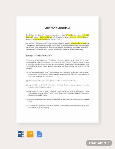 company contract