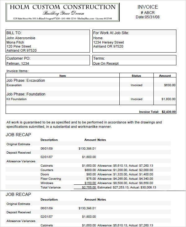 construction invoice2