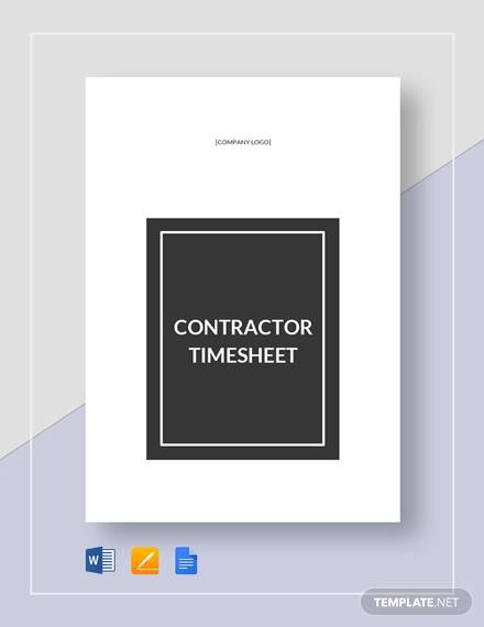 contractor timesheet