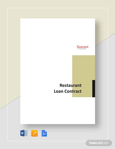 restaurant loan contract