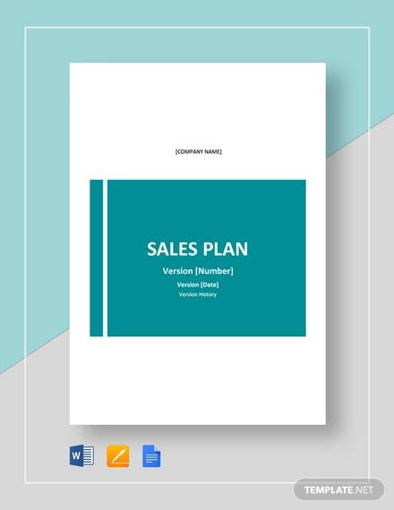 sales plan template excel free download