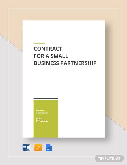small buiness partnership contract