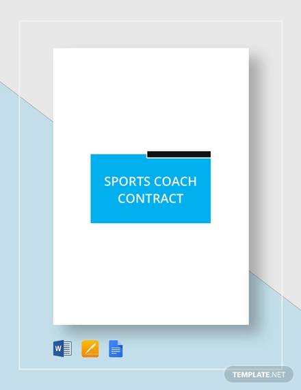 sports coach contract