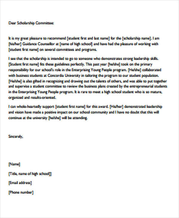 FREE 3+ Sample Academic Reference Letter Templates in PDF MS Word