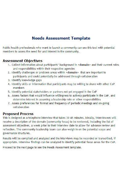 assessment templates in ms word