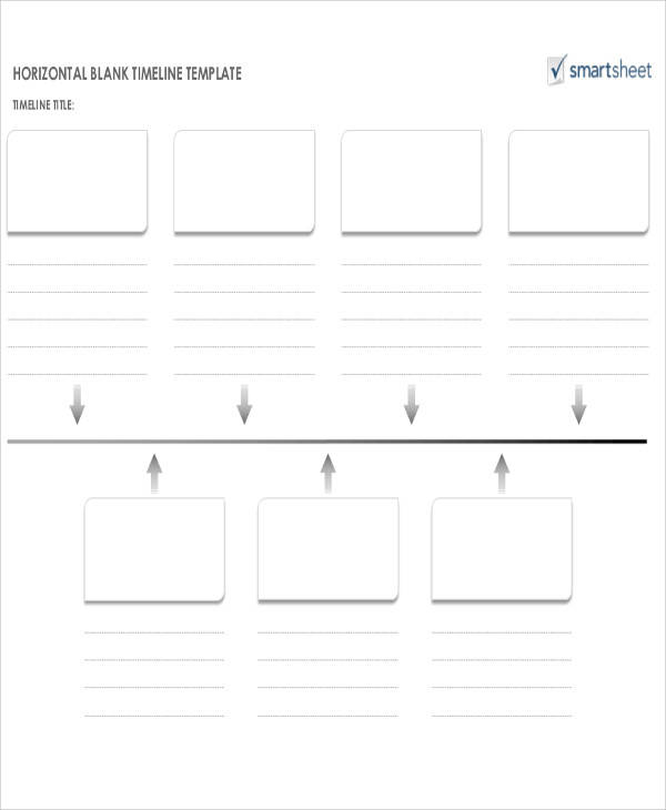 blank excel horizontal history timeline template