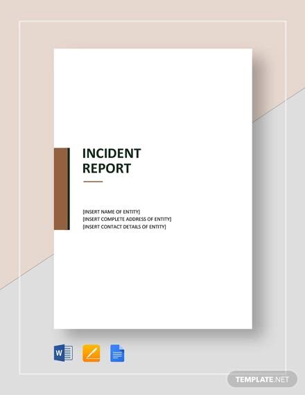 blank incident report