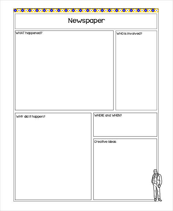 blank newspaper template