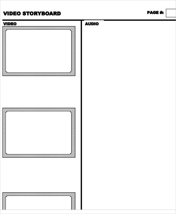 blank storyboard template