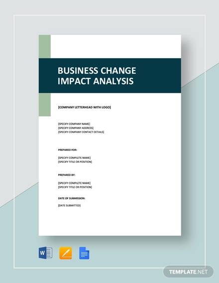 business change impact analysis template