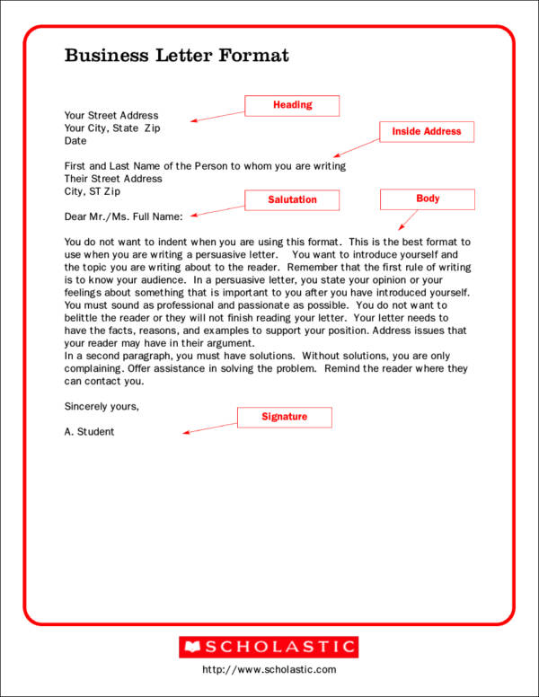 Elements Of A Business Letter Gambaran