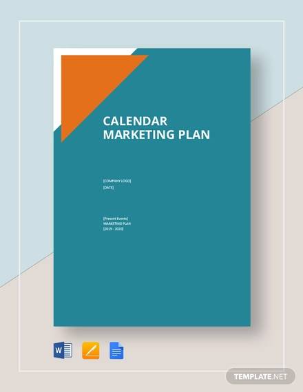 calendar marketing plan template