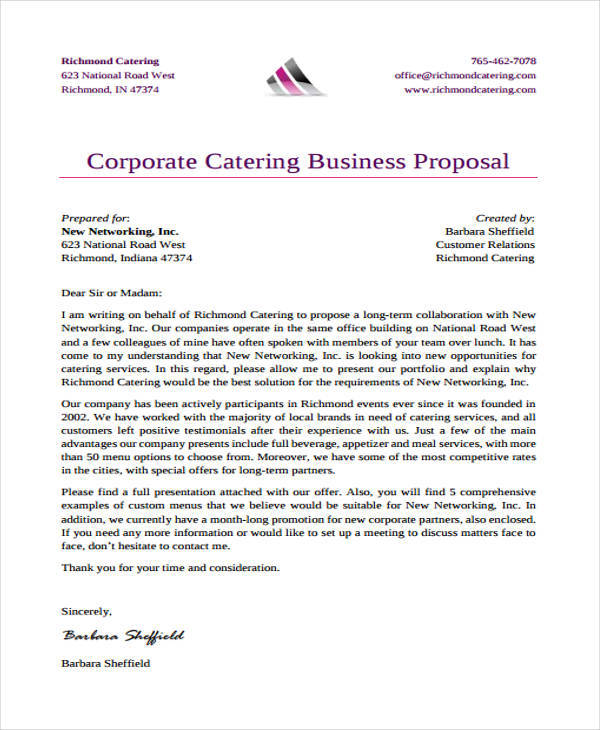 catering company business