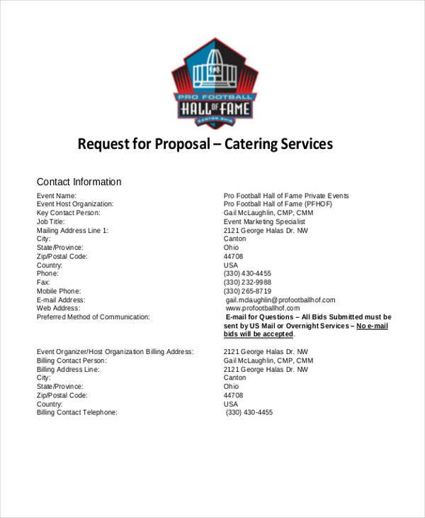 catering service proposal