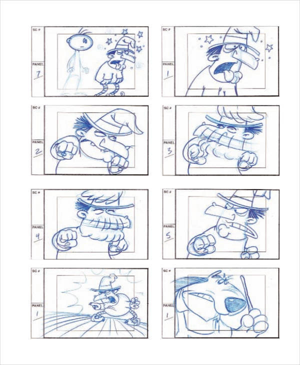 character anime storyboard