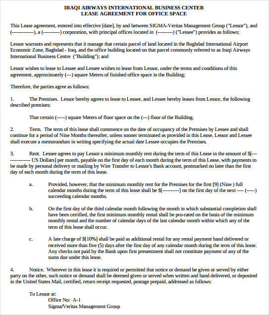 commercial office lease agreement3