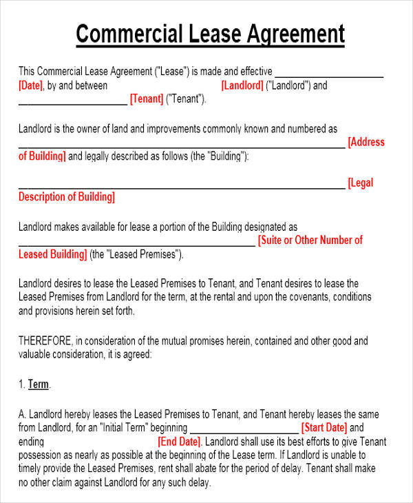 FREE 49+ Lease Agreement Formats & Templates in PDF | MS ...