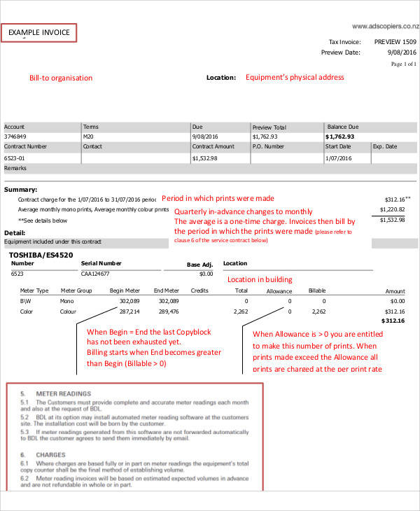 contract invoice example