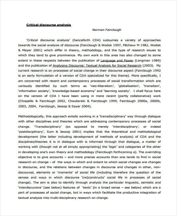 FREE 7 Critical Analysis Templates In MS Word PDF Google Docs Pages
