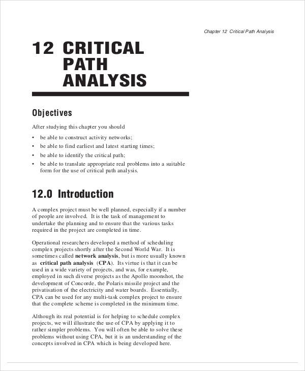 critical path analysis