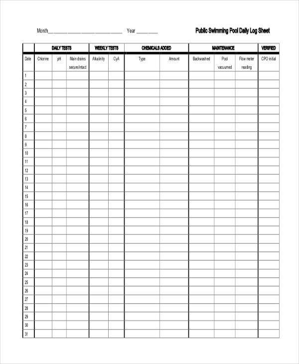 Eyewash Log Sheet Template Printable Eye Wash Station Inspection Log