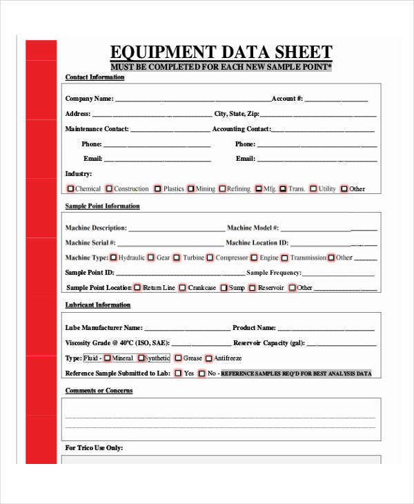 Data Sheet Template