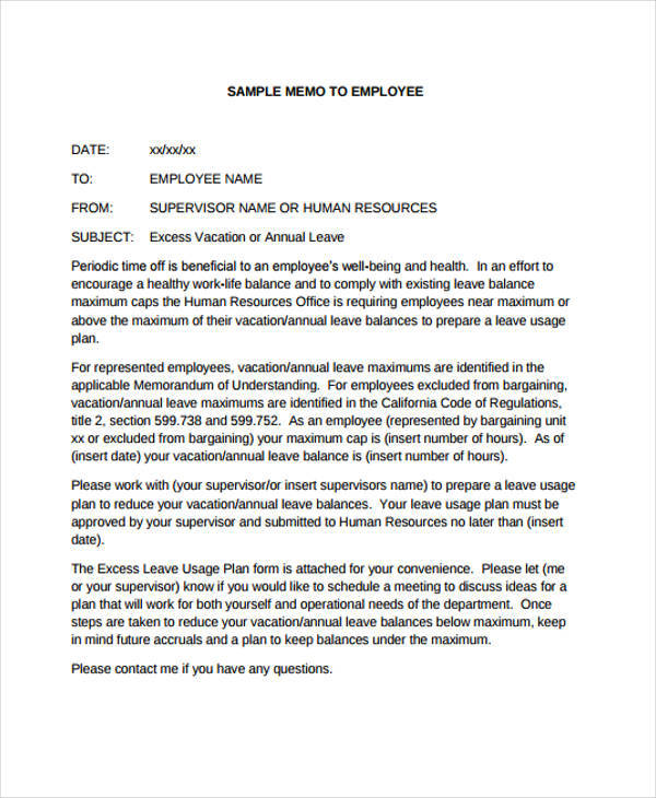 Angelina Lillico Memorandum Letter Sample   Employee Memo Sample 