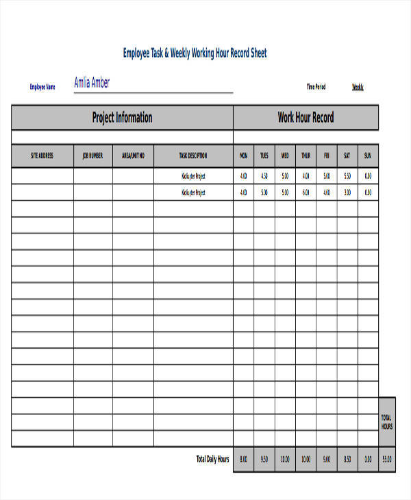 task assignment sheet template