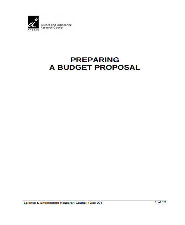 engineering budget proposal