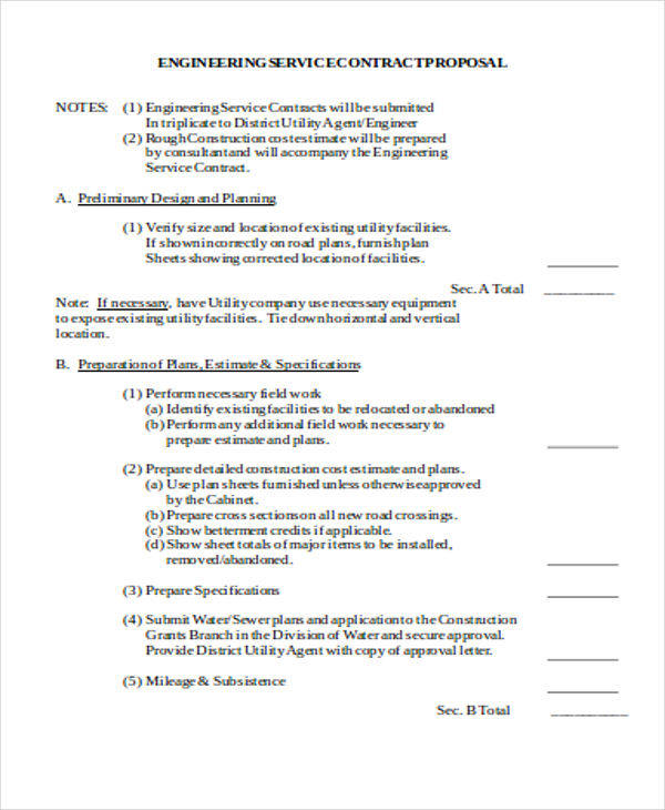 engineering contract proposal