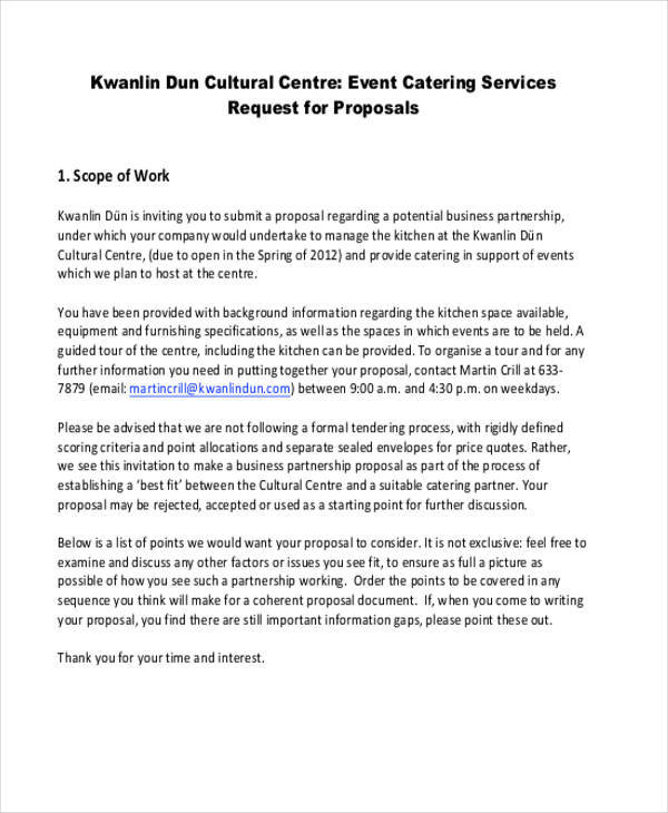 event catering sample proposal1