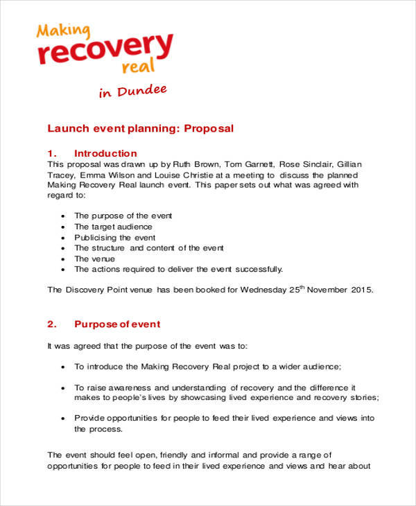 event planning proposal