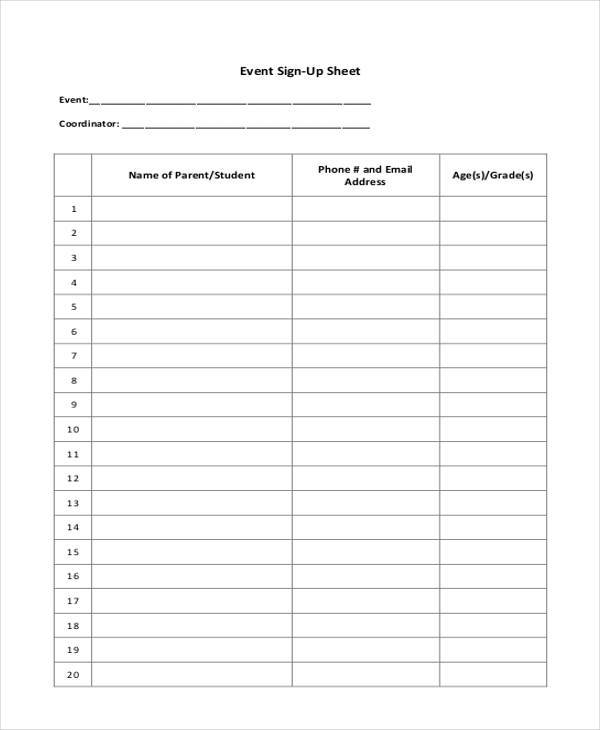 88 PDF PRINTABLE VOLUNTEER SHEET PRINTABLE DOWNLOAD XLS ZIP 
