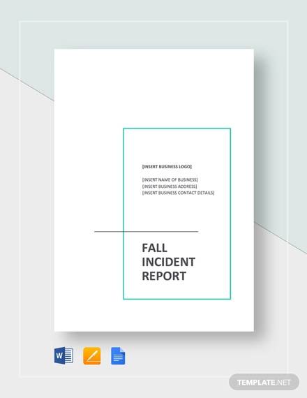 fall incident report