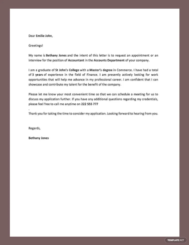 formal request letter template