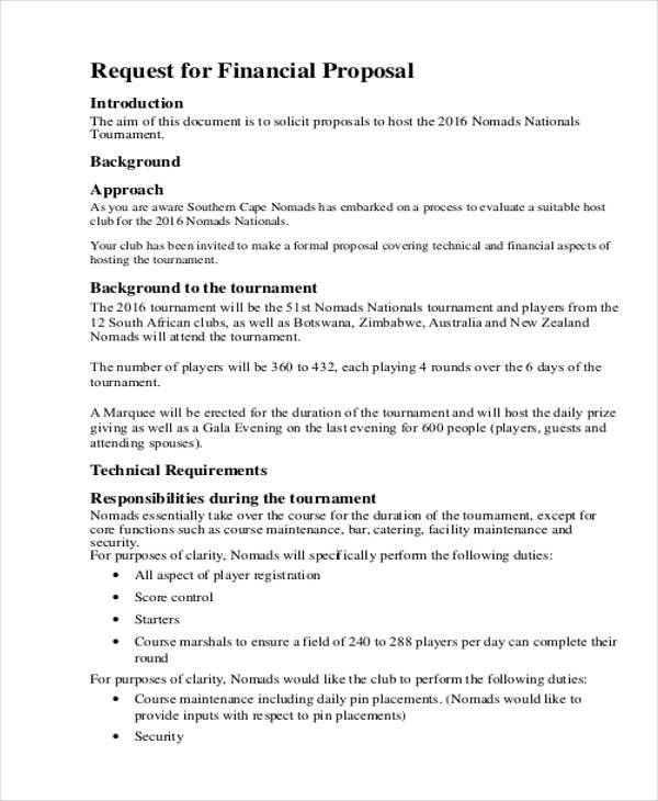 financing research proposal