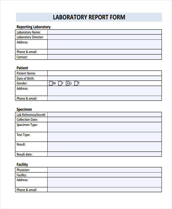 free lab report form in pdf