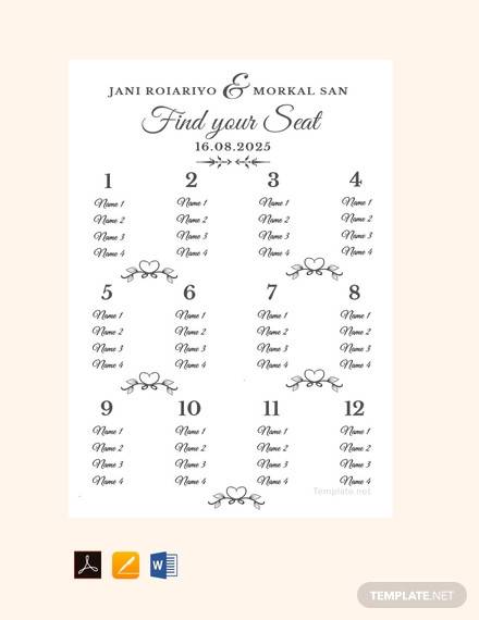 Seating Plan Template from images.sampletemplates.com