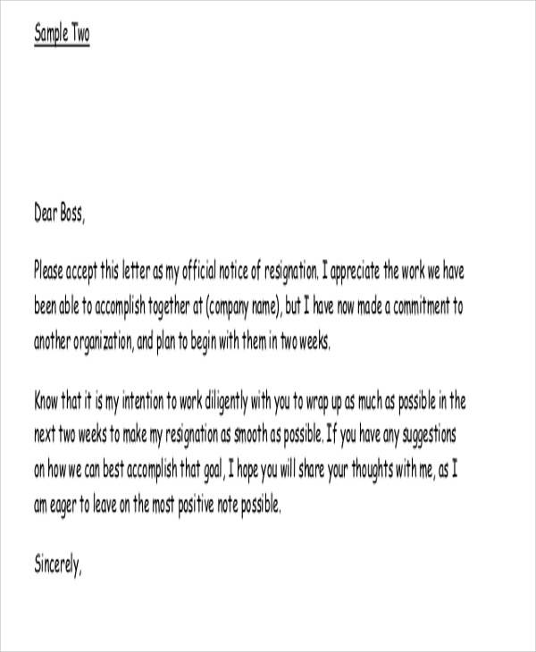 funny resignation letter to boss