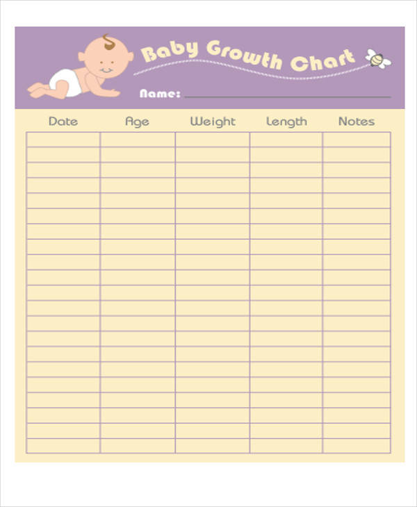 growth chart template for baby1
