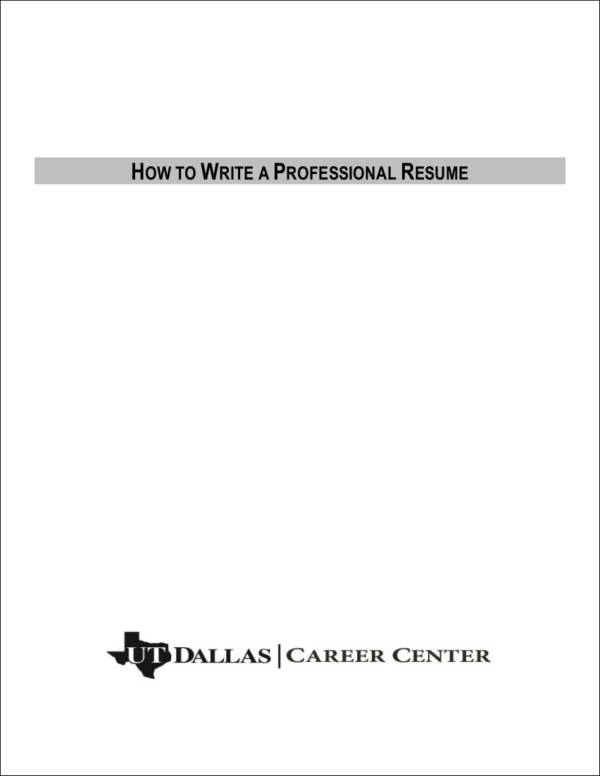 how to write a professional resume1