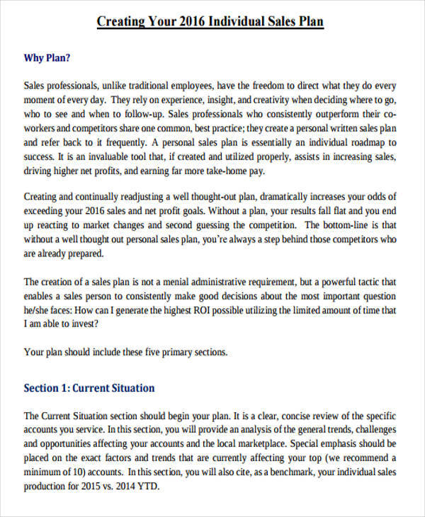 Small business plan template image