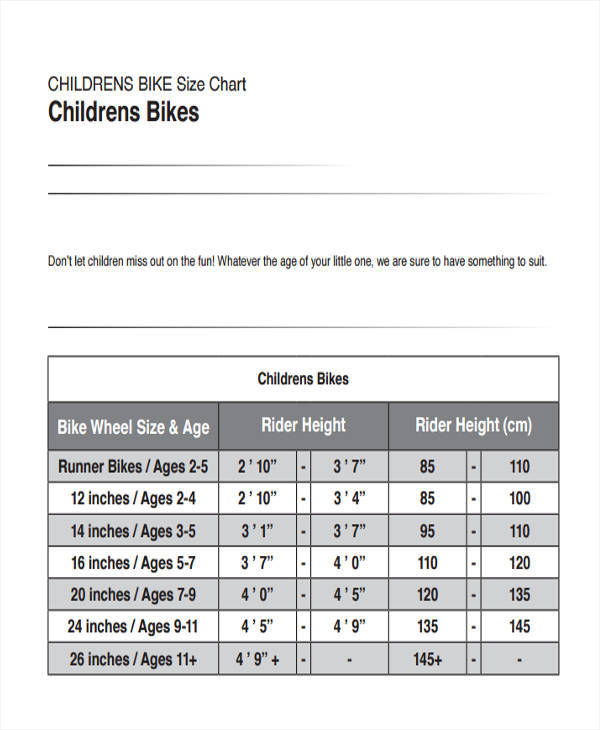 kids bike size chart1