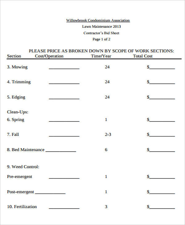 free-10-bid-sheet-templates-in-pdf